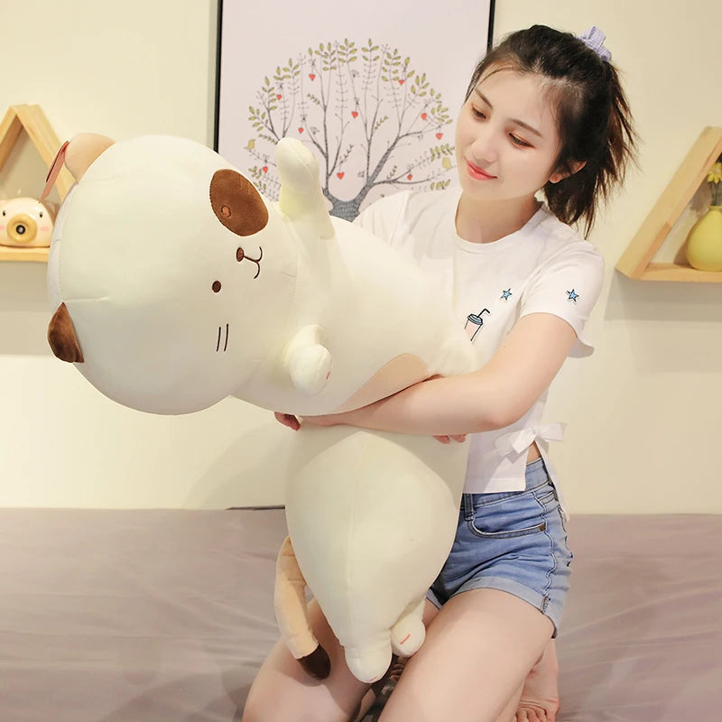 The Long Kawaii Big Head Kitty Plushie Crew My Store