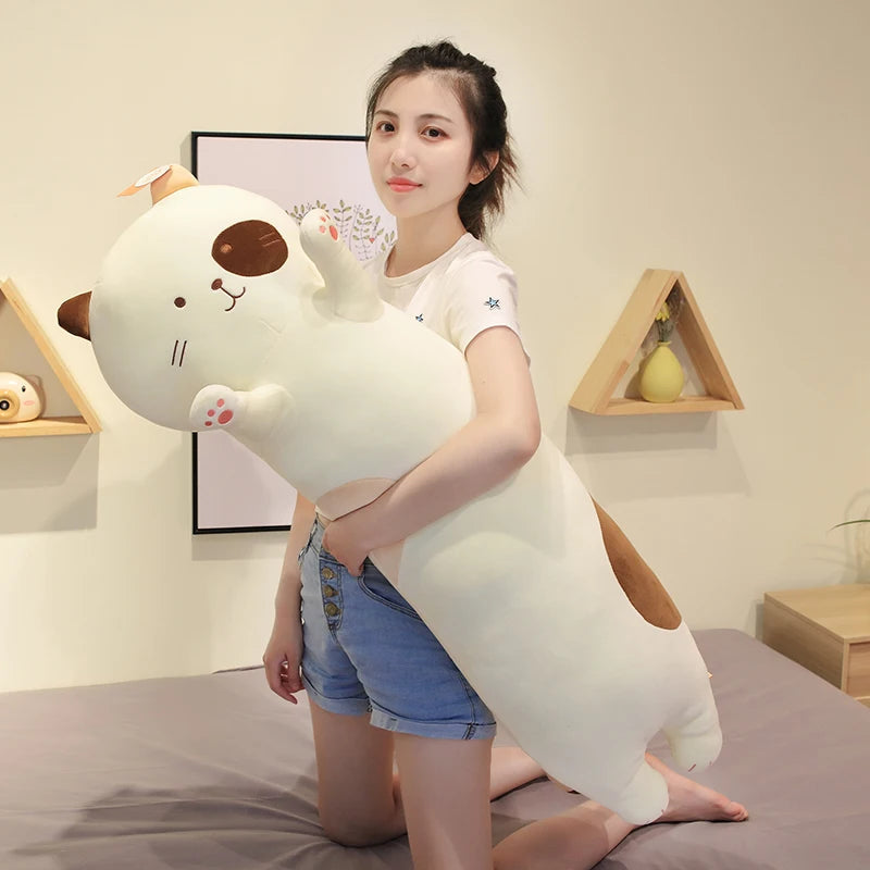 The Long Kawaii Big Head Kitty Plushie Crew My Store