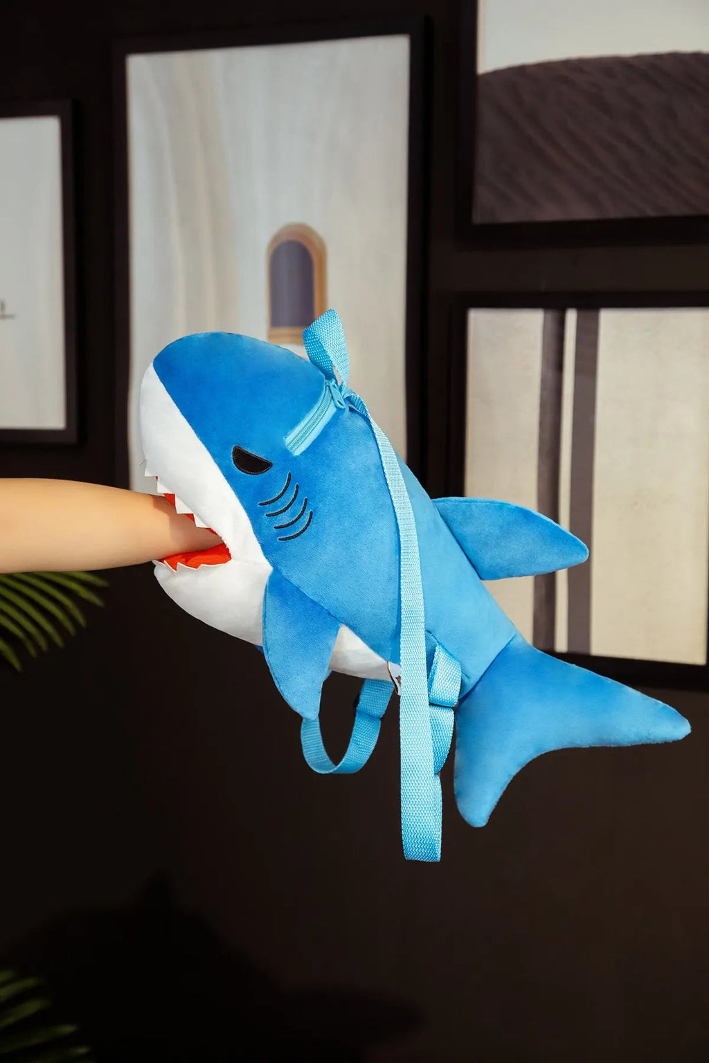 The Quirky Shark Plush Backpack Duo My Store
