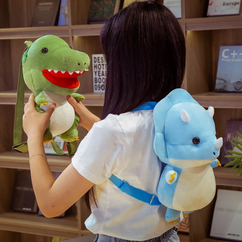 Chonky Dino Plush Backpack Duo