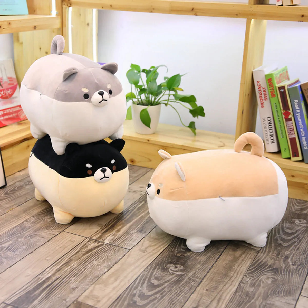 Bako, Baku & Bugu — The Angry Chonky Shiba Trio Plushie