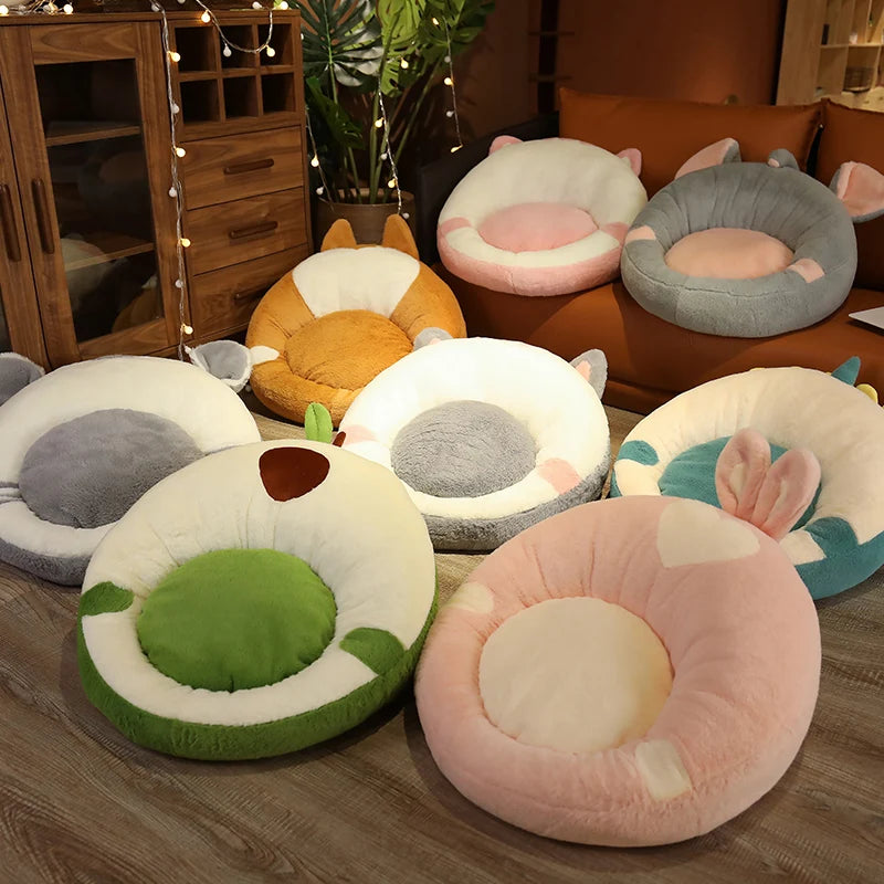 Animal Shape Plush Seat Cushion Collection My Store