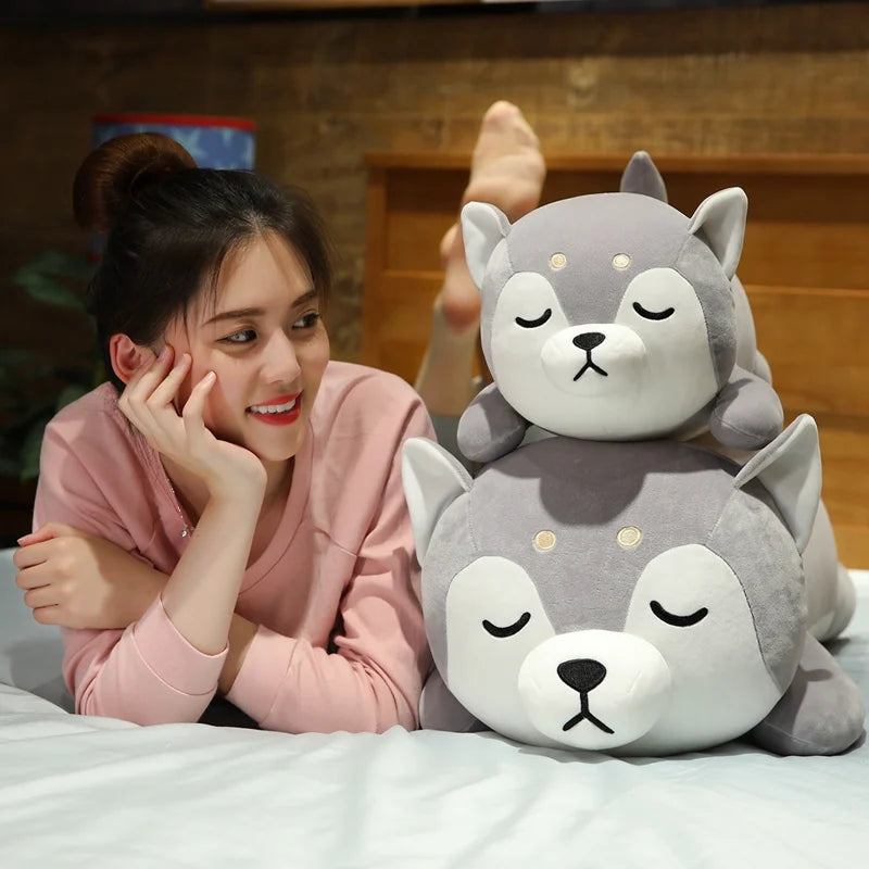 The Kawaii Sleeping Husky Plushie