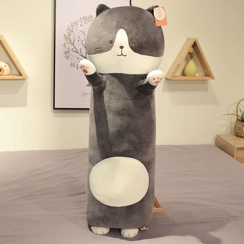 The Long Kawaii Big Head Kitty Plushie Crew My Store