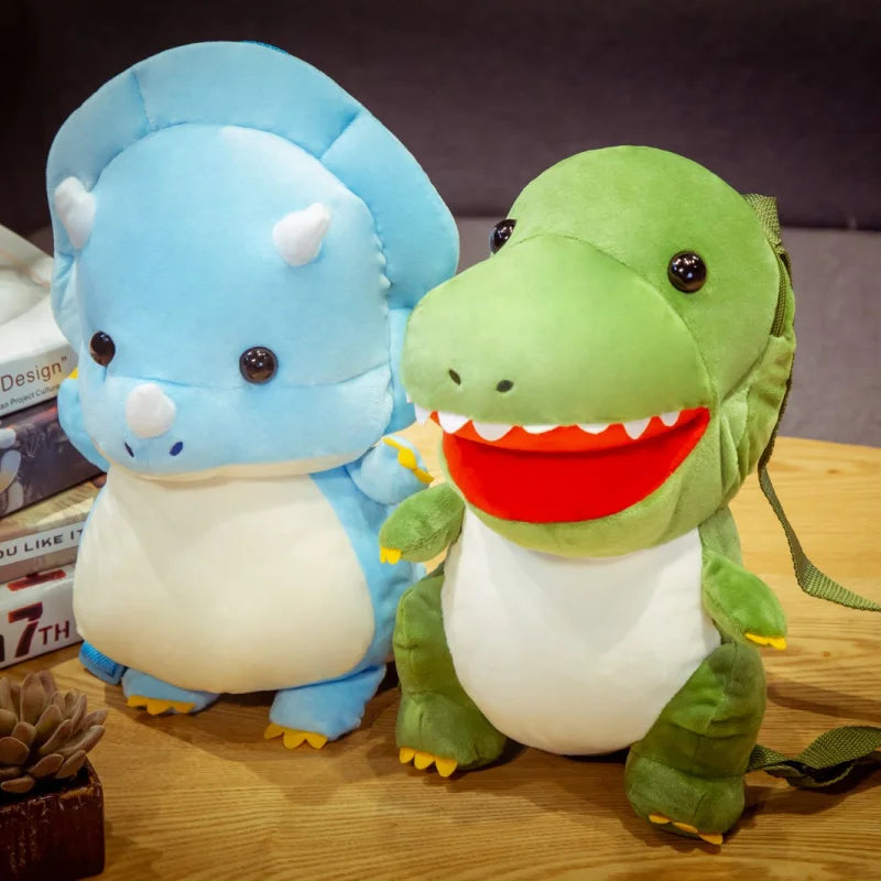 Chonky Dino Plush Backpack Duo
