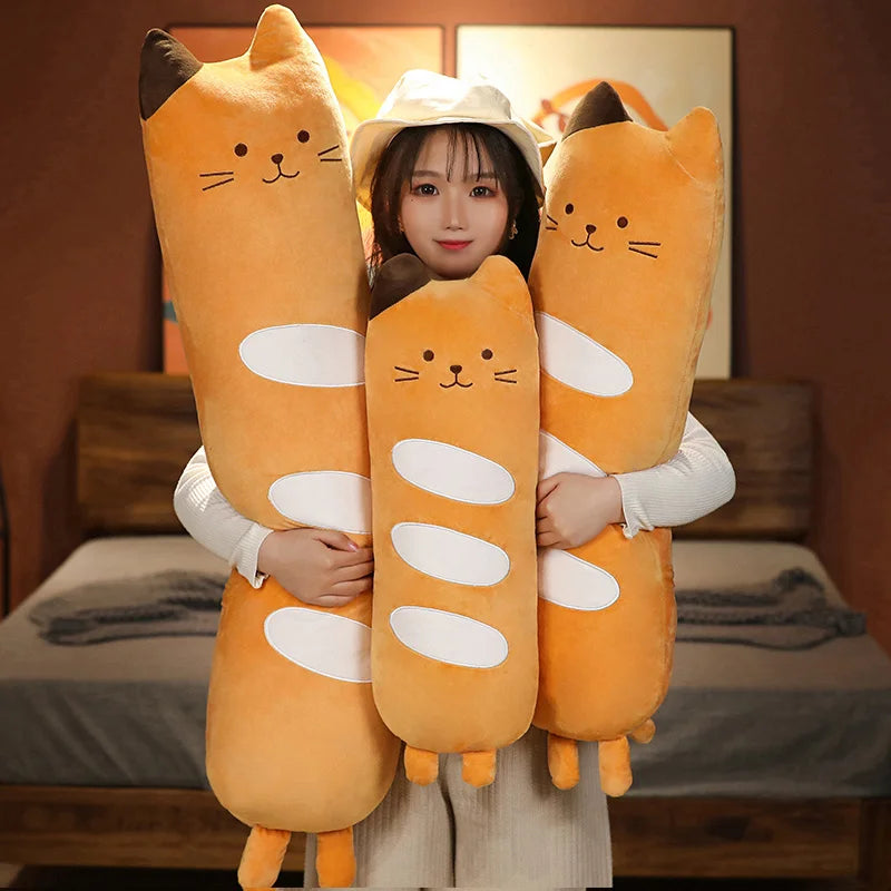 The Long Kawaii Baguette Cat Plushie