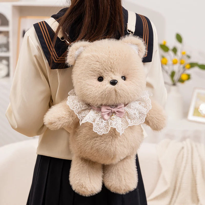 The Kawaii Fluffy Animal Crew Plush Backpack