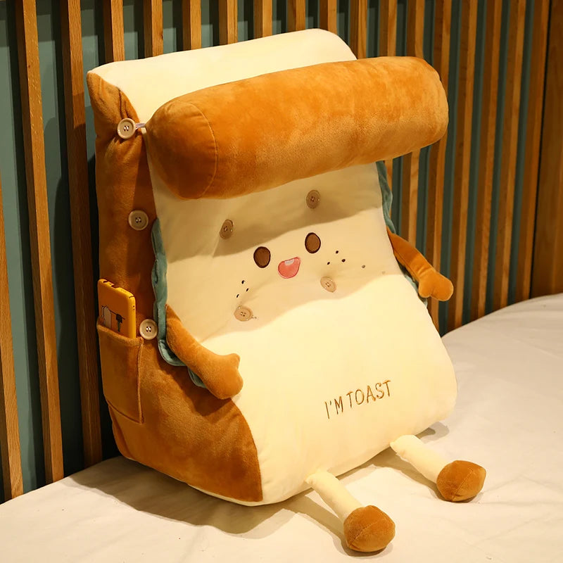 The Kawaii Toast Backrest Plush Cushion My Store