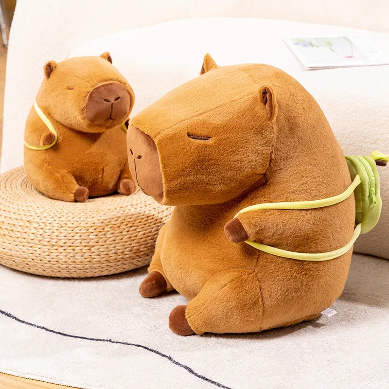 Kapi The Capybara Plushie With Avocado Backpack