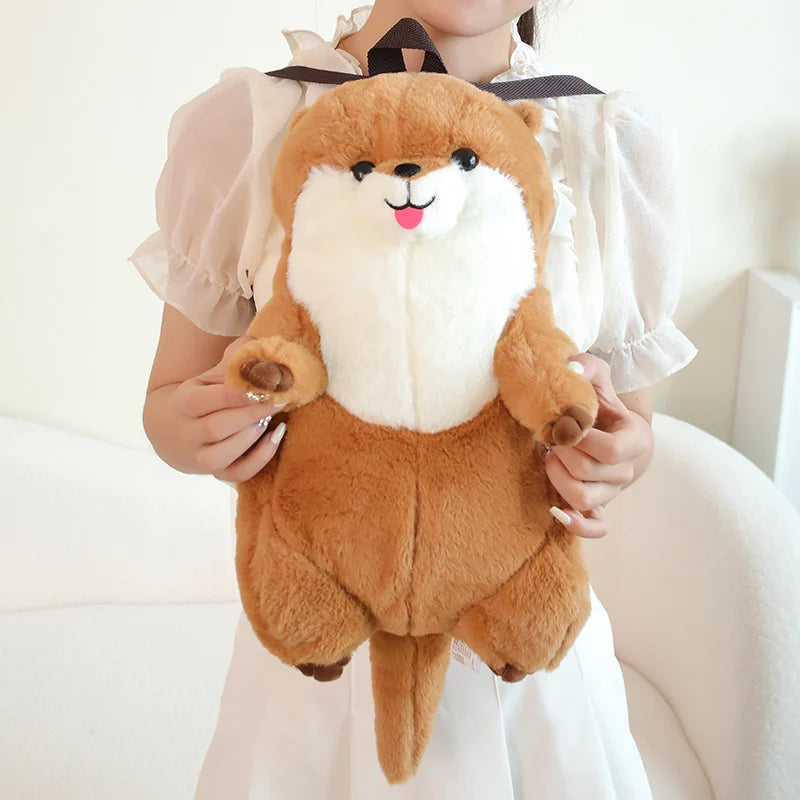 The Playful Otter Plush Backpack Duo My Store