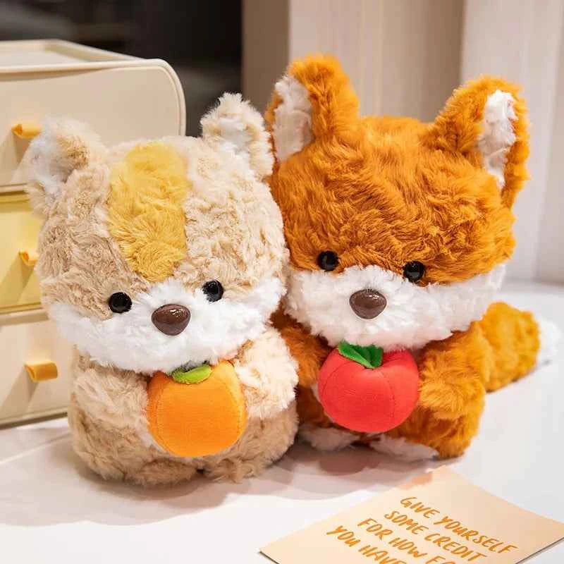 Cute Fluffy Baby Fox & Squirrel Plushie