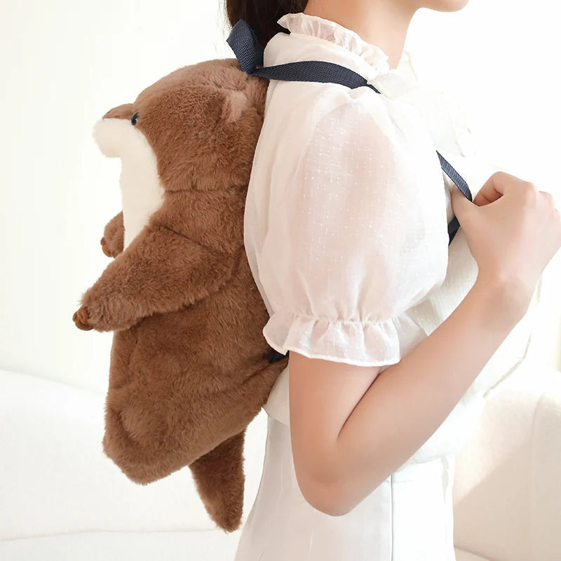 The Playful Otter Plush Backpack Duo My Store