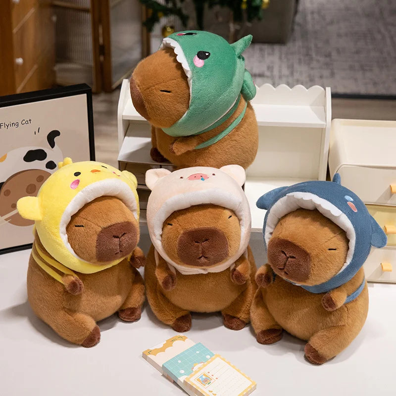Kawaii Hooded Animal Kapi The Capybara Plushie Collection