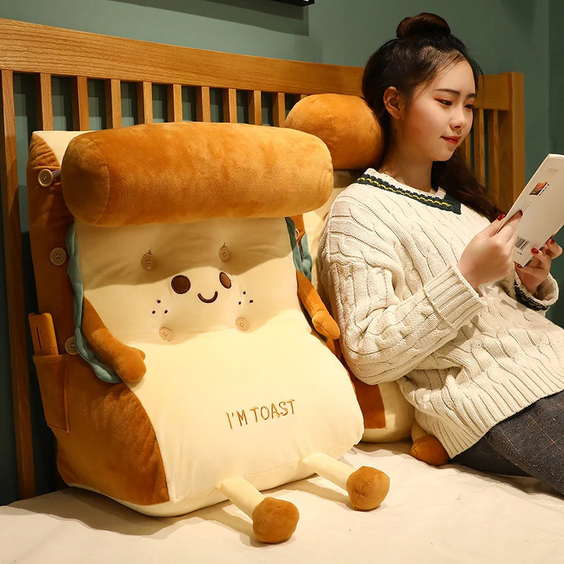 The Kawaii Toast Backrest Plush Cushion My Store
