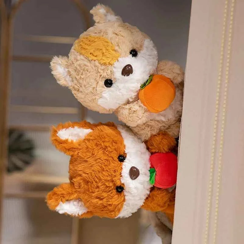 Cute Fluffy Baby Fox & Squirrel Plushie