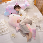 The Galaxy Rainbow Dolphin Plushie Duo