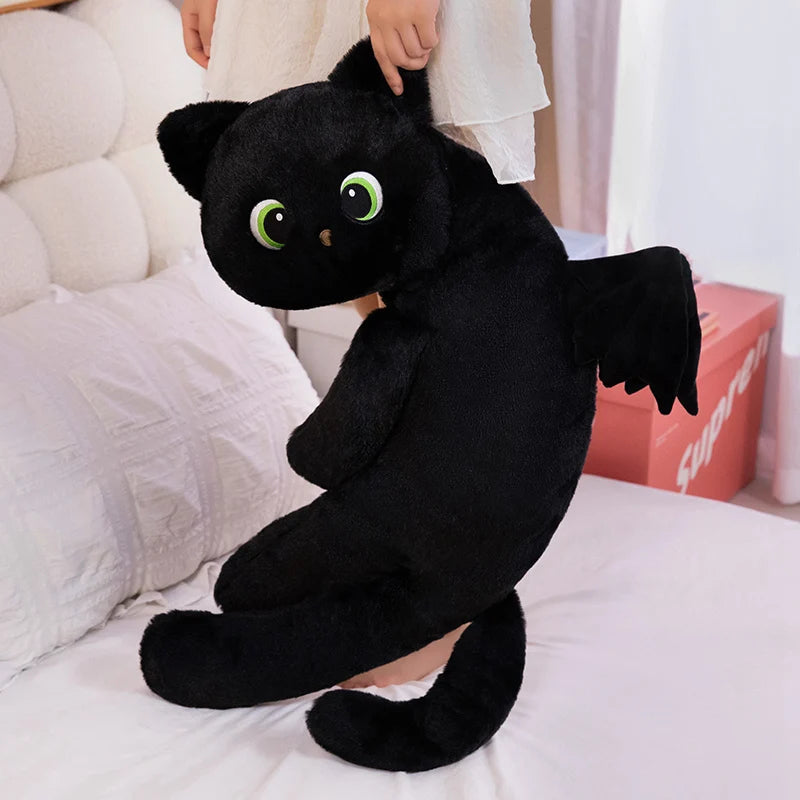 Shiro — The Kawaii Black Cat with Wings Plushie My Store