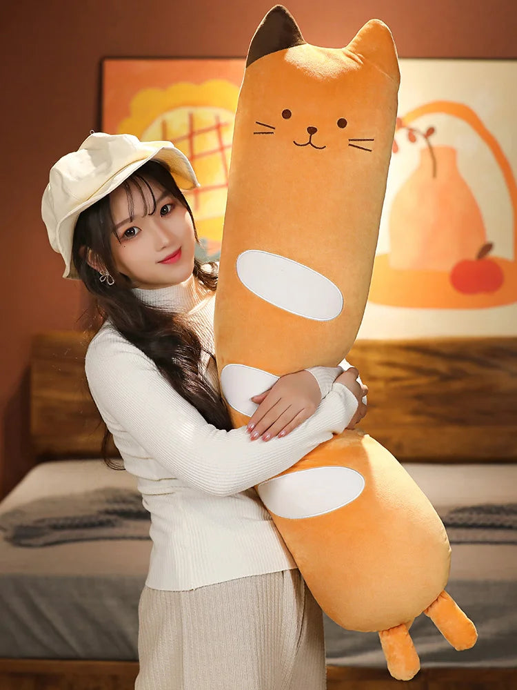 The Long Kawaii Baguette Cat Plushie