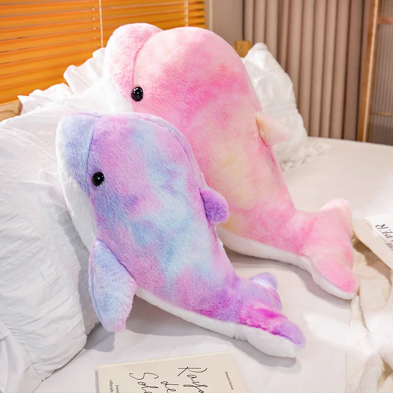 The Galaxy Rainbow Dolphin Plushie Duo
