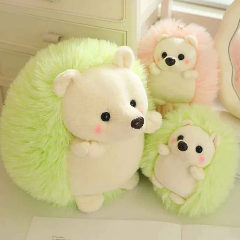 Kawaii  Cute Hedgehog Plush Doll  Stuffed Animal Soft Plushies Keychain Pendant Toys Furry Hedgehog Home Deco