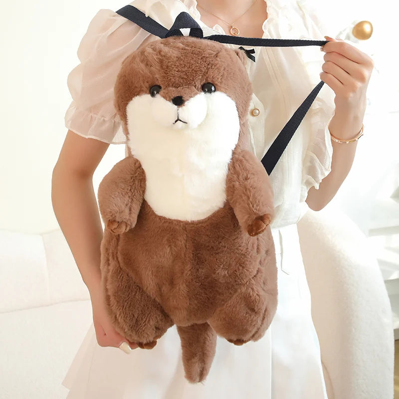 The Playful Otter Plush Backpack Duo My Store