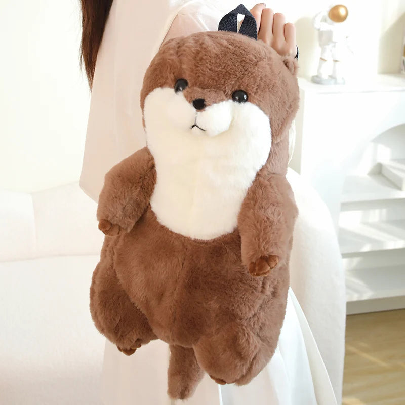 The Playful Otter Plush Backpack Duo My Store