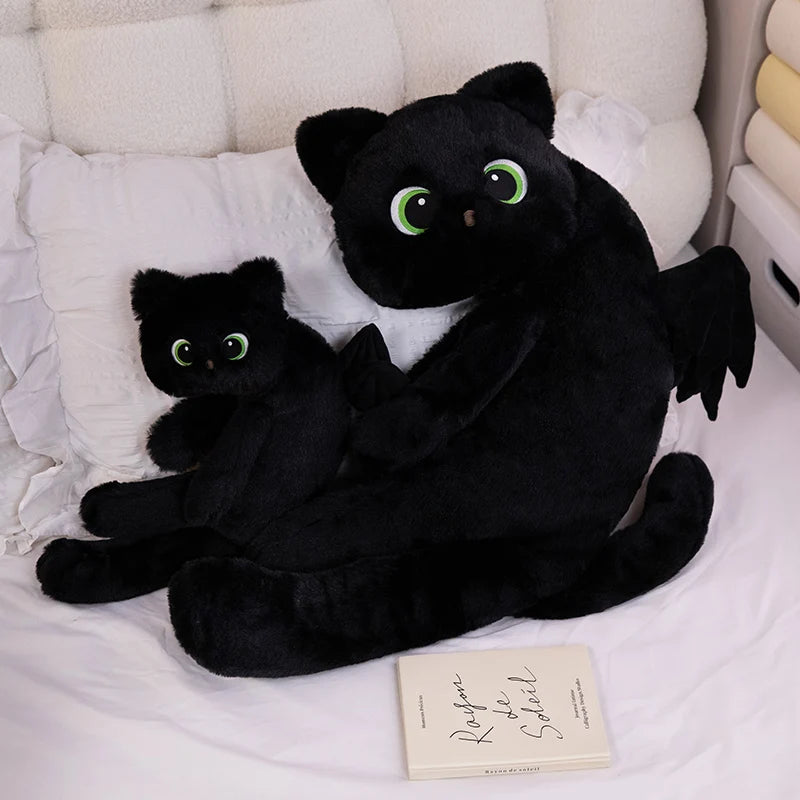 Shiro — The Kawaii Black Cat with Wings Plushie My Store