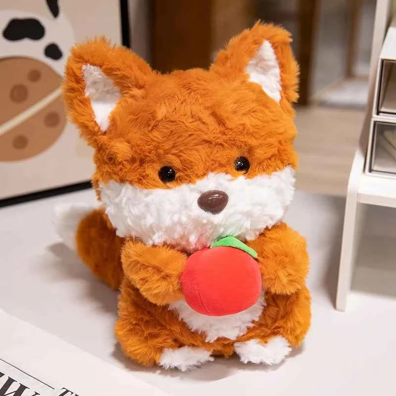 Cute Fluffy Baby Fox & Squirrel Plushie