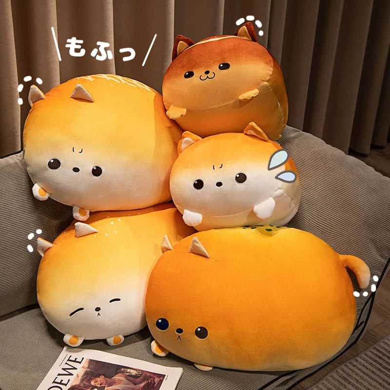The Chonky Bread Cat Plushie Squad