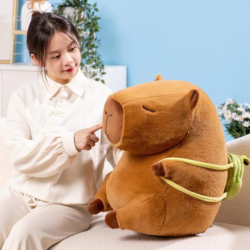 Kapi The Capybara Plushie With Avocado Backpack