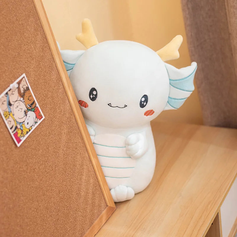 The Chonky Axolotl Dragon Plushie Duo