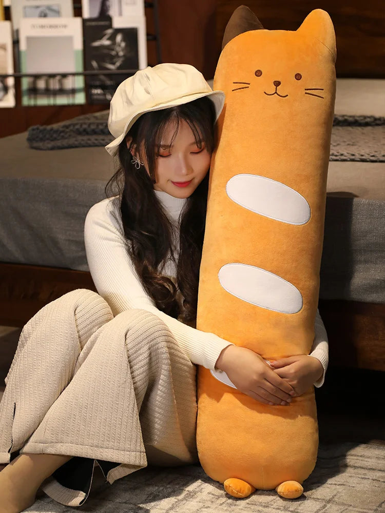 The Long Kawaii Baguette Cat Plushie