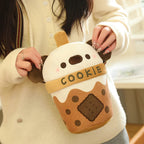 Kawaii Boba Dog Plush Sling Bag My Store