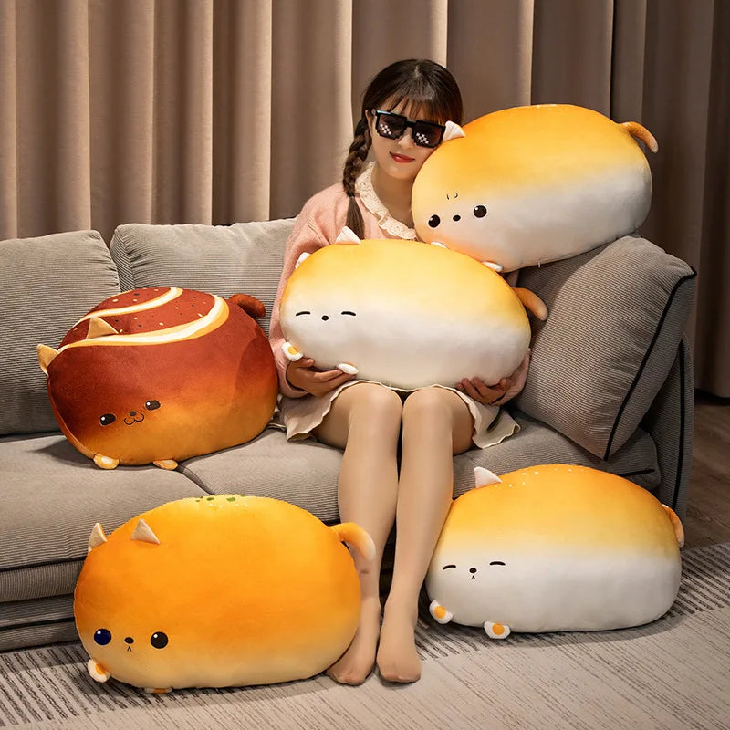 The Chonky Bread Cat Plushie Squad