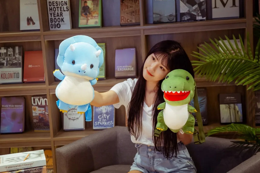 Chonky Dino Plush Backpack Duo