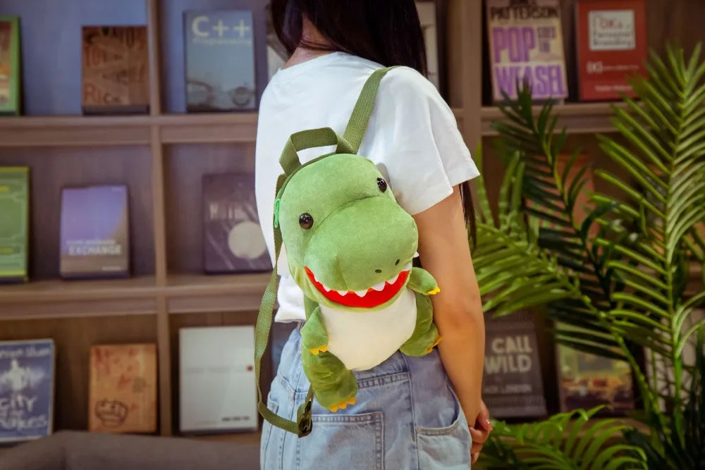 Chonky Dino Plush Backpack Duo