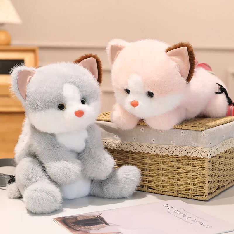 Kawaii Cat & Dog Family Plush Backpack