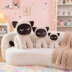 Fuku —  The Giant Bored Siamese Cat Plushie (Sitting) Mochidachii