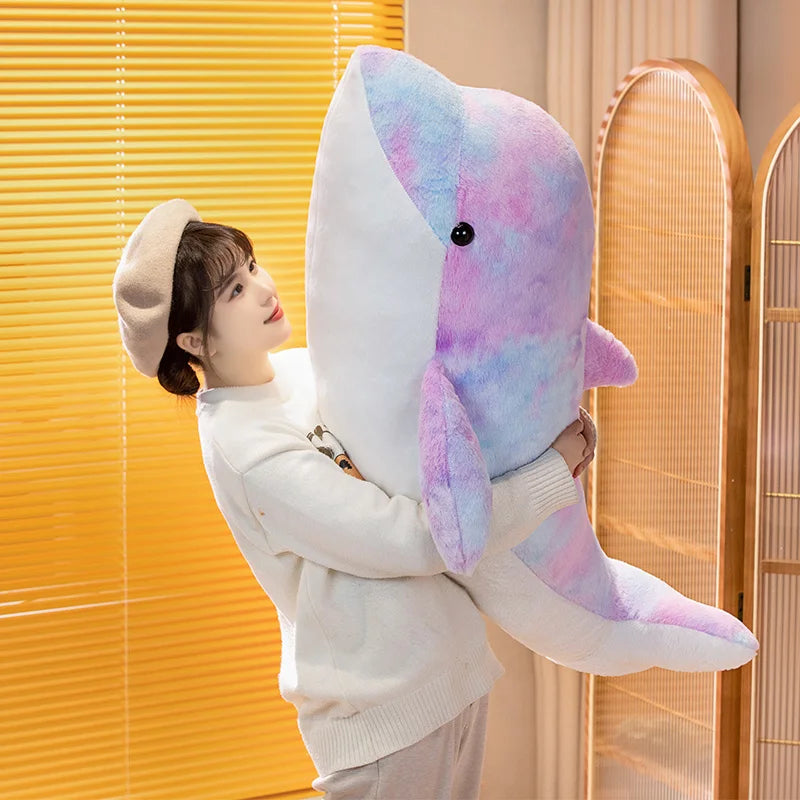The Galaxy Rainbow Dolphin Plushie Duo