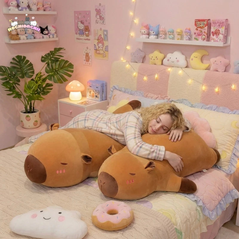 The Giant Sleeping Kapi The Capybara Plushie Mochidachii