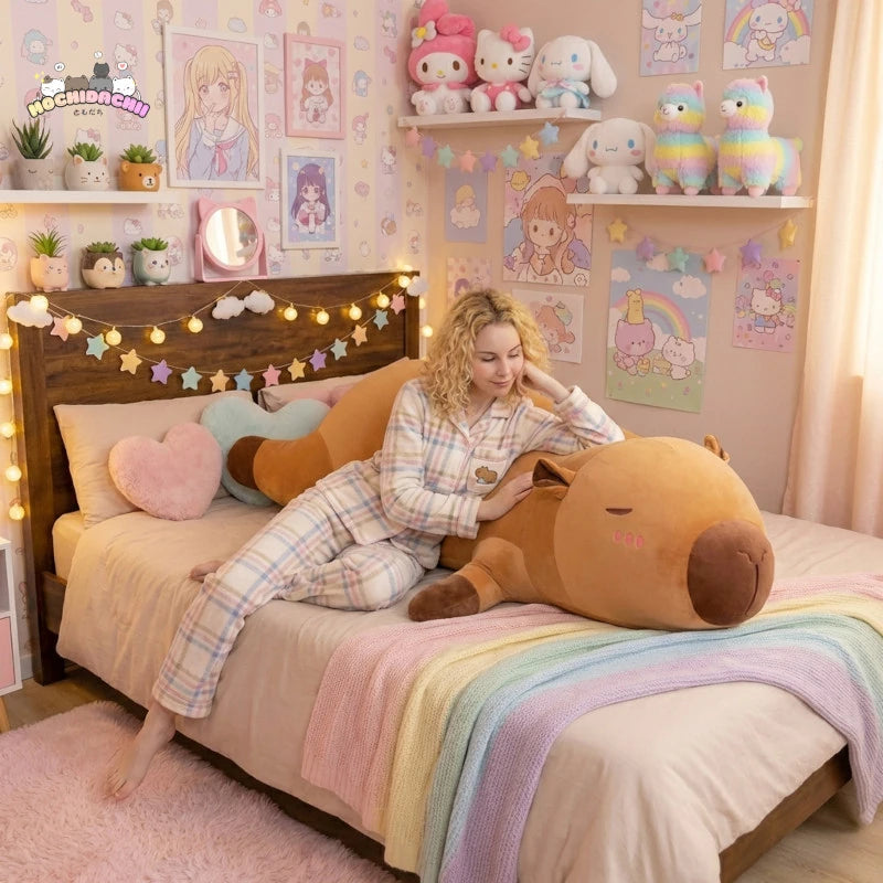 The Giant Sleeping Kapi The Capybara Plushie Mochidachii