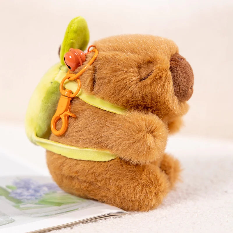 Kapi The Capybara Plushie With Avocado Backpack — Mochidachii (view 8)