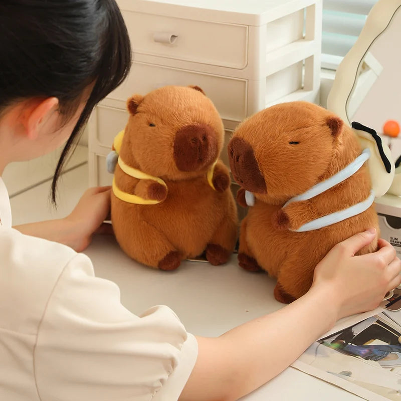 Kapi The Capybara Plushie With Backpack Collection — Mochidachii (view 12)