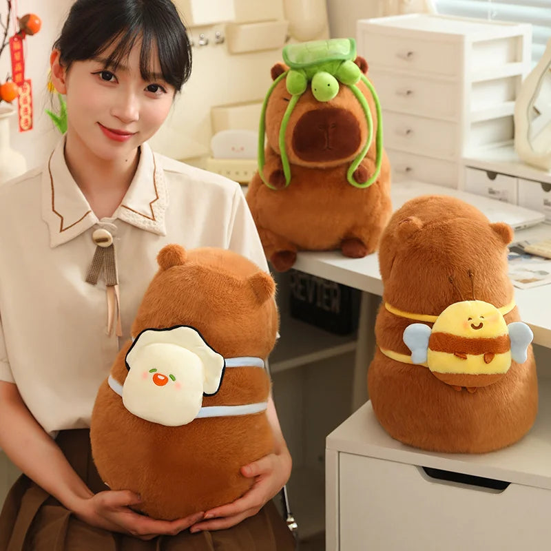 Kapi The Capybara Plushie With Backpack Collection — Mochidachii (view 2)