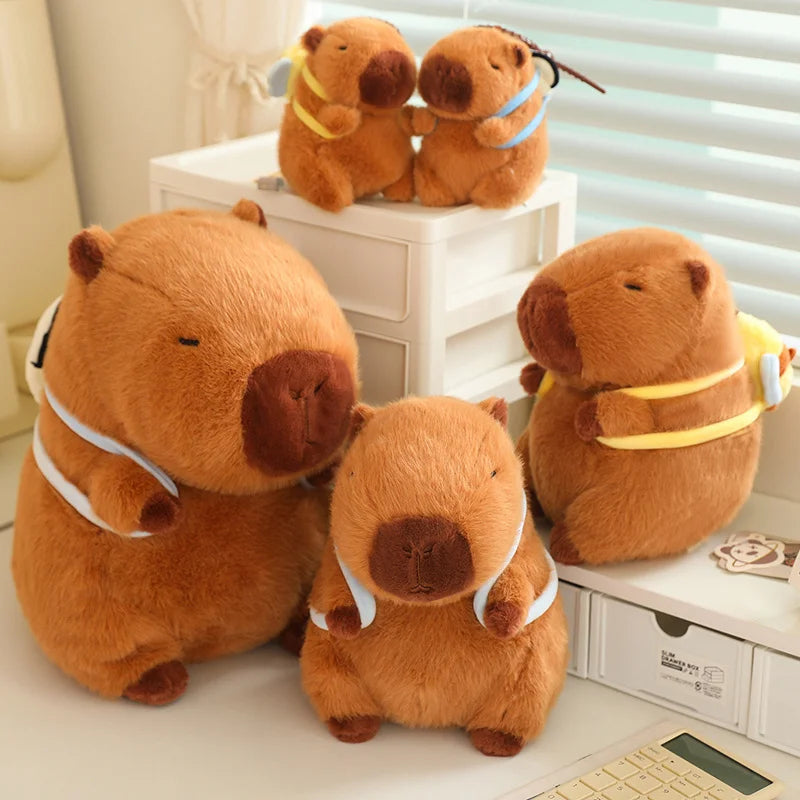 Kapi The Capybara Plushie With Backpack Collection — Mochidachii (view 5)