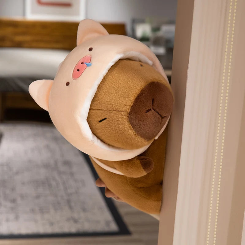 Kawaii Hooded Animal Kapi The Capybara Plushie Collection — Mochidachii (view 10)