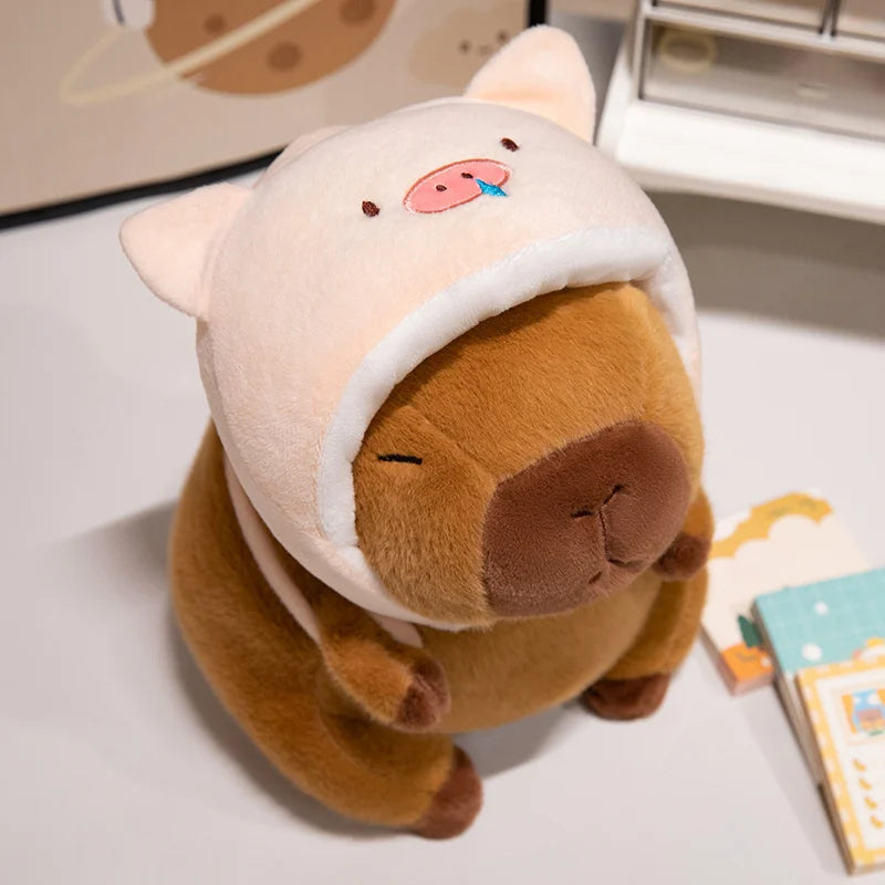 Kawaii Hooded Animal Kapi The Capybara Plushie Collection — Mochidachii (view 11)