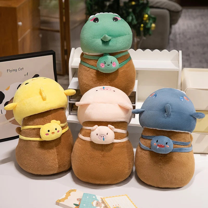 Kawaii Hooded Animal Kapi The Capybara Plushie Collection — Mochidachii (view 2)