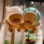 Kawaii Hooded Animal Kapi The Capybara Plushie Collection — Mochidachii (view 4)