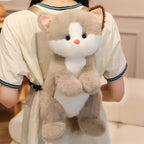 Kawaii Cat & Dog Family Plush Backpack — Mochidachii (view 13)